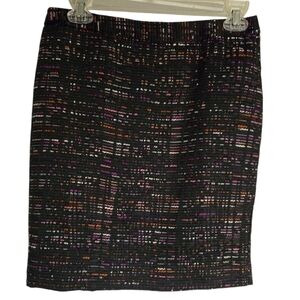 Ann Taylor LOFT Tweed Multi Color Skirt Above Knee 2 Petite